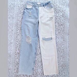 NWOT Good American Good Icon Pieced Distressed Denim